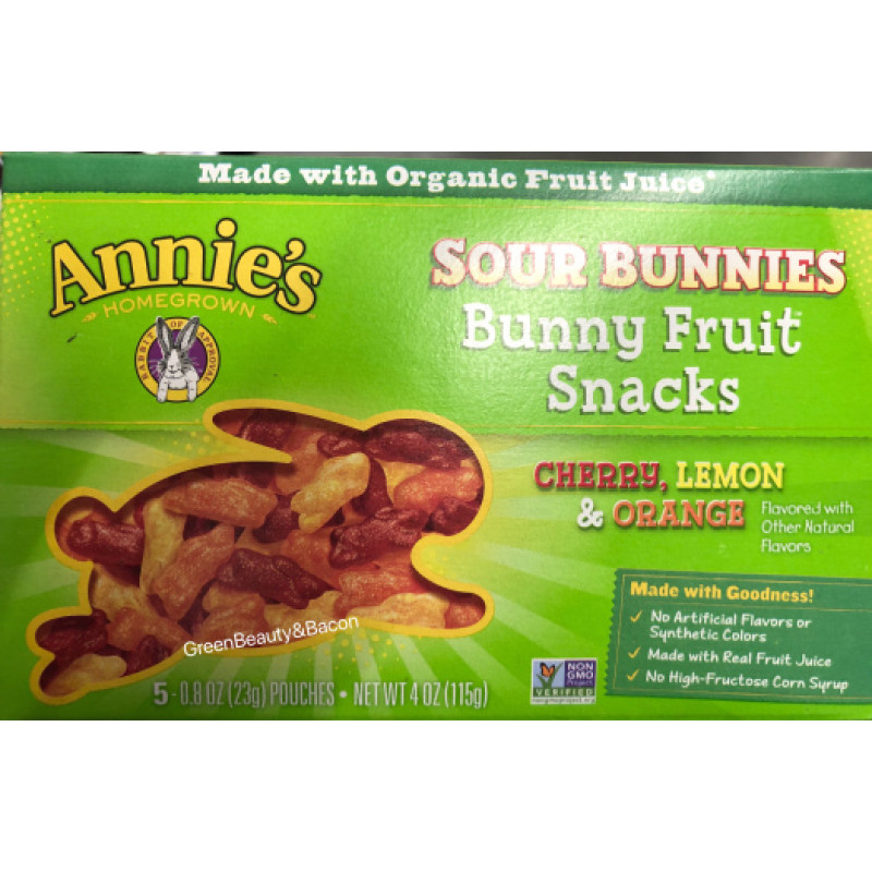 Annie's Homegrown Sour Bunnies Fruit Snacks Annie's Homegrown Sour Bunnies Fruit Snacks