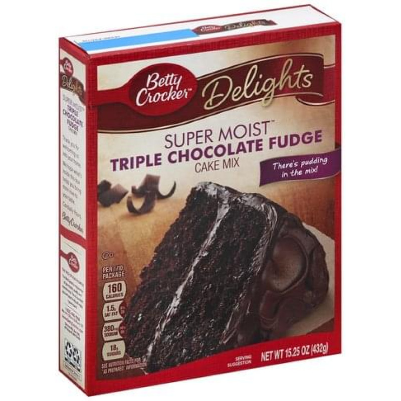 Betty Crocker Delights Super Moist Triple Chocolate Fudge Betty Crocker Delights Super Moist Triple Chocolate Fudge