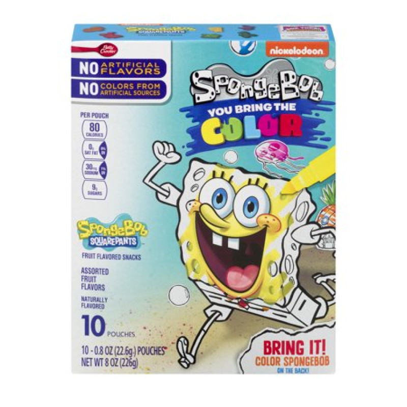 Betty Crocker SpongeBob SquarePants Fruit Snacks - 10 Pack Betty Crocker SpongeBob SquarePants Fruit Snacks - 10 Pack