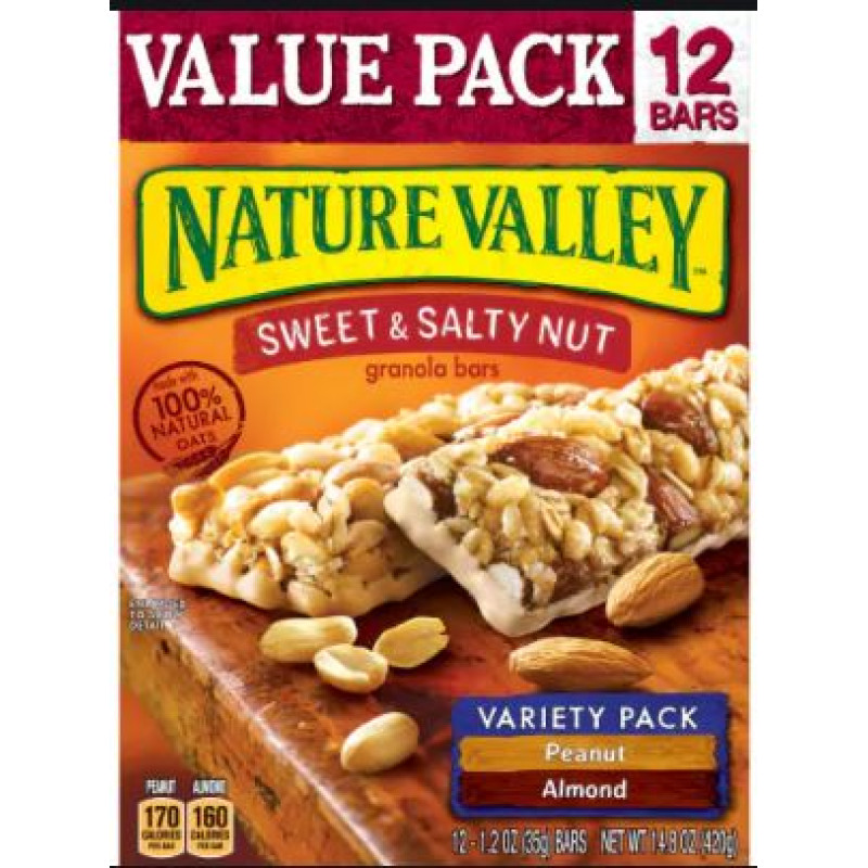 Nature Valley Granola Bars - Sweet & Salty Nut Peanut Almond Nature Valley Granola Bars - Sweet & Salty Nut Peanut Almond