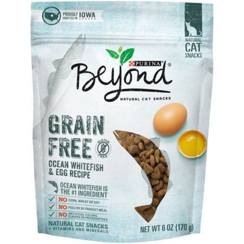 Purina Beyond Grain Free Cat Treats Ocean Whitefish & Egg Recipe Natural 2.1 oz. Pouch Purina Beyond Grain Free Cat Treats Ocean Whitefish & Egg Recipe Natural 2.1 oz. Pouch