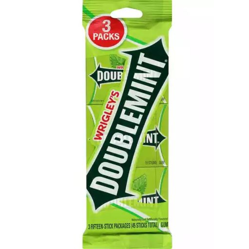Doublemint Wrigley Chewing Gum, 3 Packs Doublemint Wrigley Chewing Gum, 3 Packs