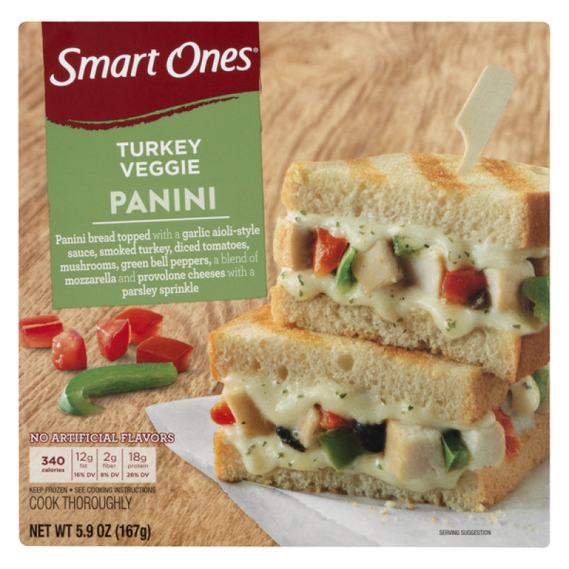 Smart Ones Turkey Veggie Panini Frozen Entree Smart Ones Turkey Veggie Panini Frozen Entree