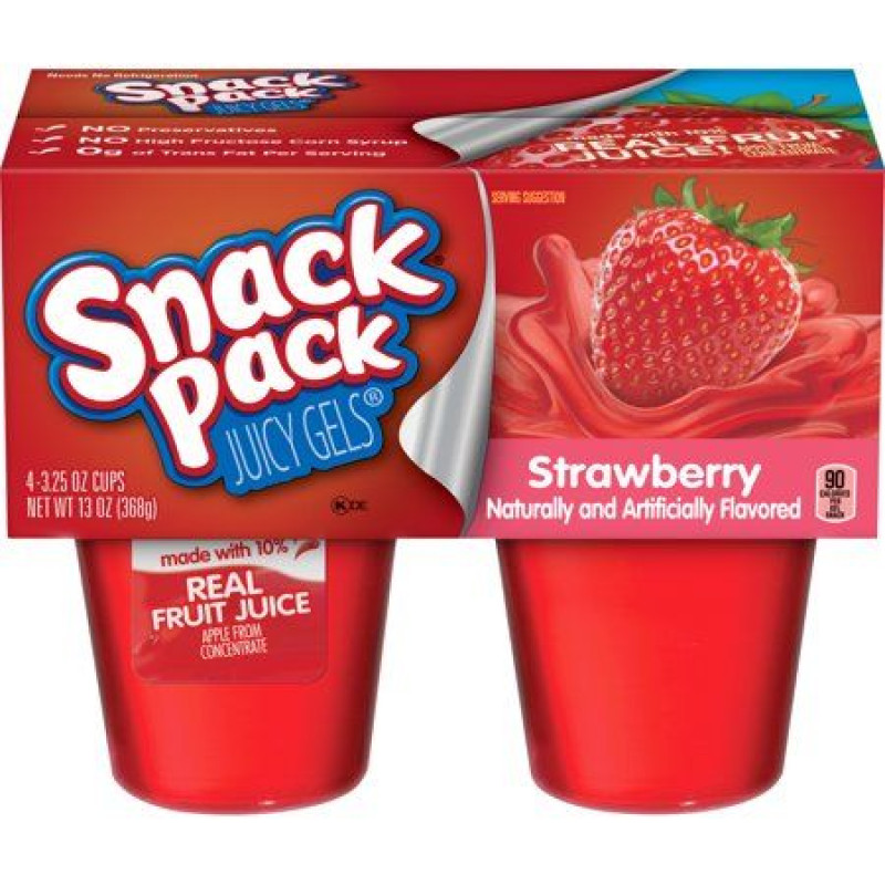 Snack Pack Gel Strawberry Snack Pack Gel Strawberry