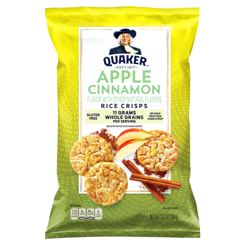 Quaker Popped Rice Snack Apple Cinnamon Quaker Popped Rice Snack Apple Cinnamon