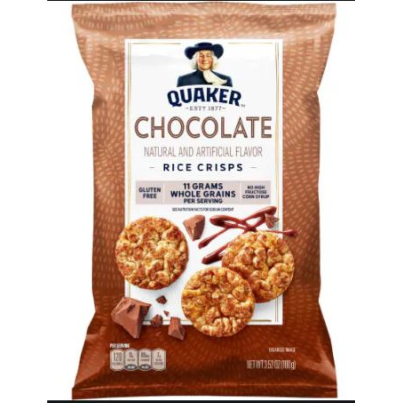 Quaker Popped Rice Snack Chocolate Quaker Popped Rice Snack Chocolate