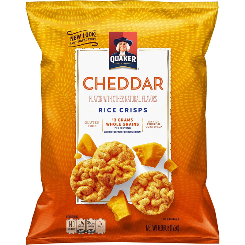 Quaker Popped Rice Snack Cheddar Cheese Quaker Popped Rice Snack Cheddar Cheese