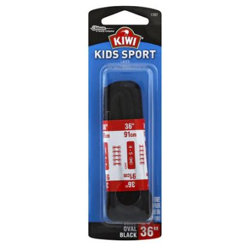 Kiwi Kids Sport Oval Laces Black 36 inch