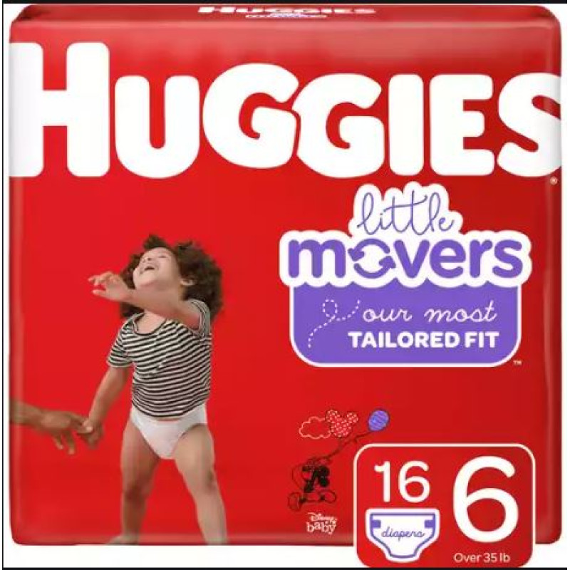 Huggies Huggies Little Movers Diapers, Size 6, 16 Ct Huggies Huggies Little Movers Diapers, Size 6, 16 Ct