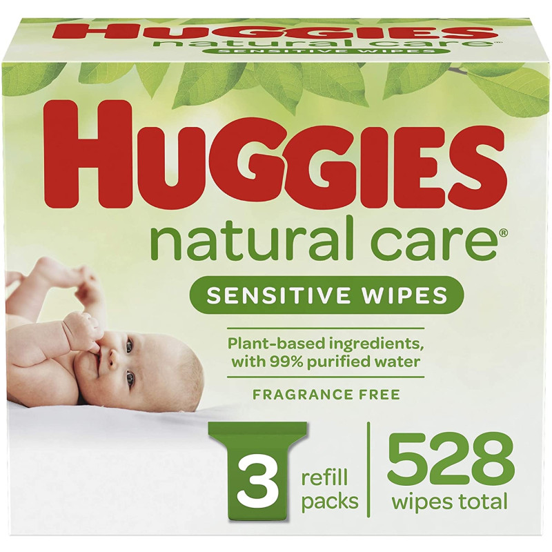 Huggies Huggies Natural Care Sensitive Wipes, 3 Pk, 528 Ct Huggies Huggies Natural Care Sensitive Wipes, 3 Pk, 528 Ct