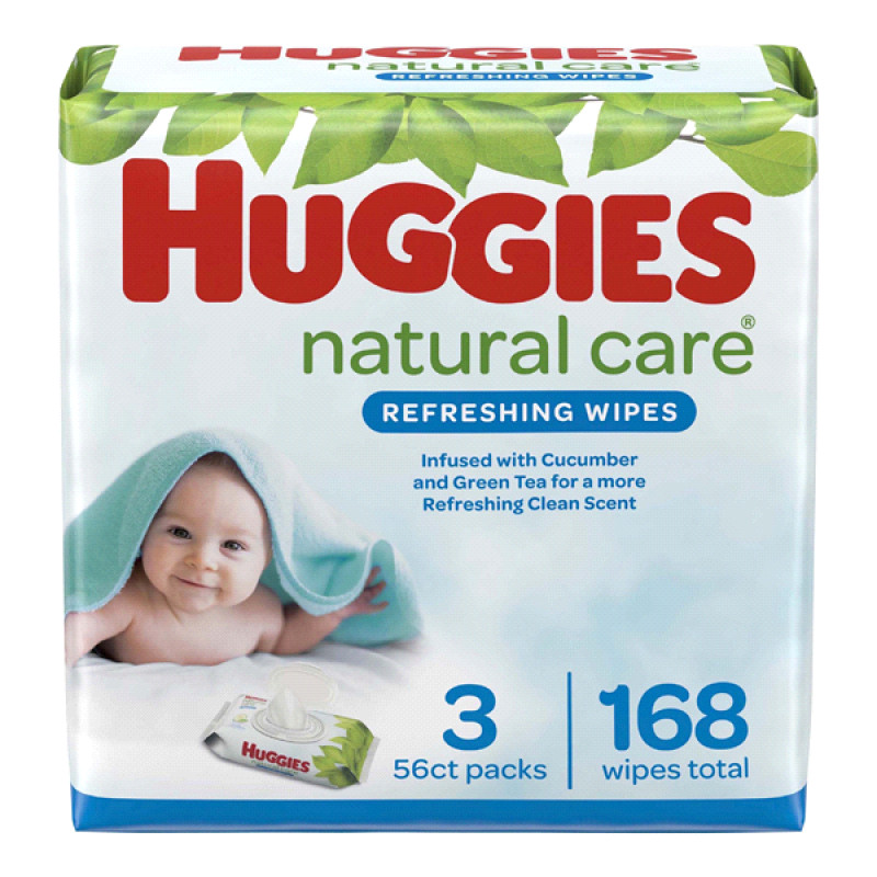 Huggies Huggies Natural Care Refreshing Wipes, 3 Pk, 168 C Huggies Huggies Natural Care Refreshing Wipes, 3 Pk, 168 C