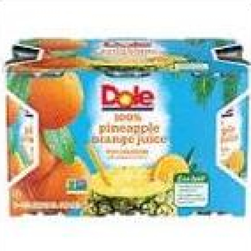 Dole 100% Pineapple Orange Juice - 6 ct