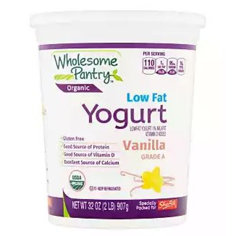 Wholesome Pantry Organic Low Fat Vanilla Yogurt Wholesome Pantry Organic Low Fat Vanilla Yogurt