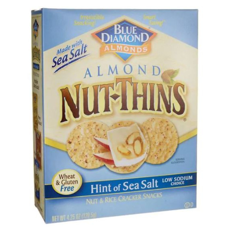 Blue Diamond Almonds Crackers -Nut Thins Sea Salt Blue Diamond Almonds Crackers -Nut Thins Sea Salt