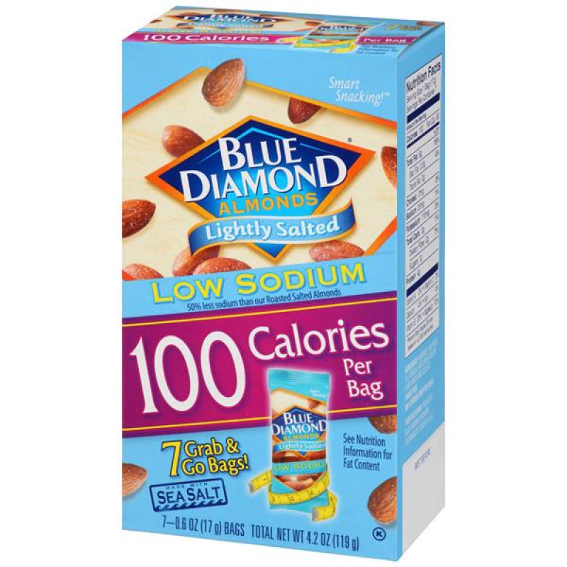 Blue Diamond Almonds - 100 Calorie Packs - Lightly Salted Blue Diamond Almonds - 100 Calorie Packs - Lightly Salted