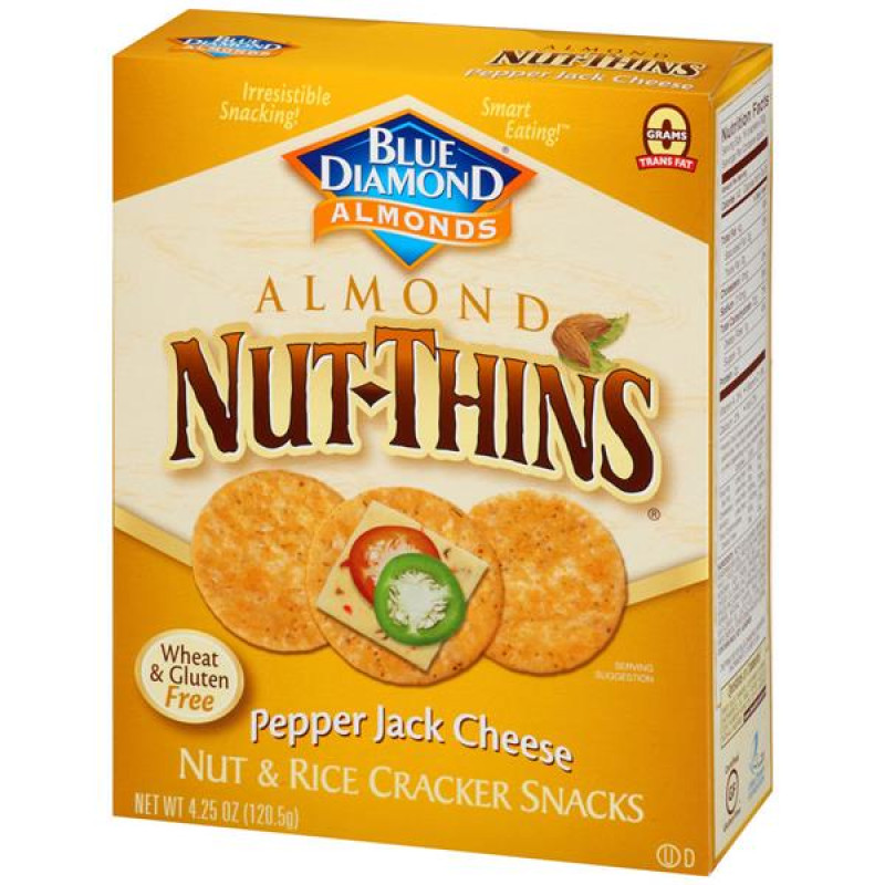 Blue Diamond Almonds Nut Thins Pepperjack Cheese Crackers Blue Diamond Almonds Nut Thins Pepperjack Cheese Crackers