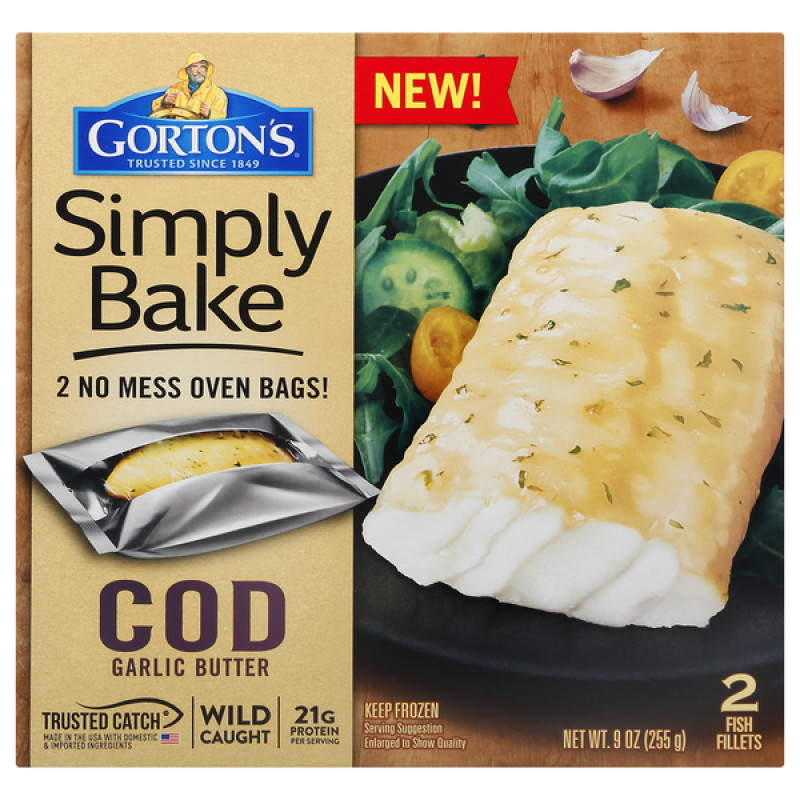 Gorton's Simply Bake Garlic Butter Cod Fish Fillets