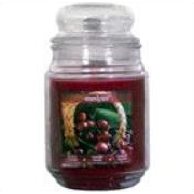 Star Candle Apothecary Jar - Black Cherry