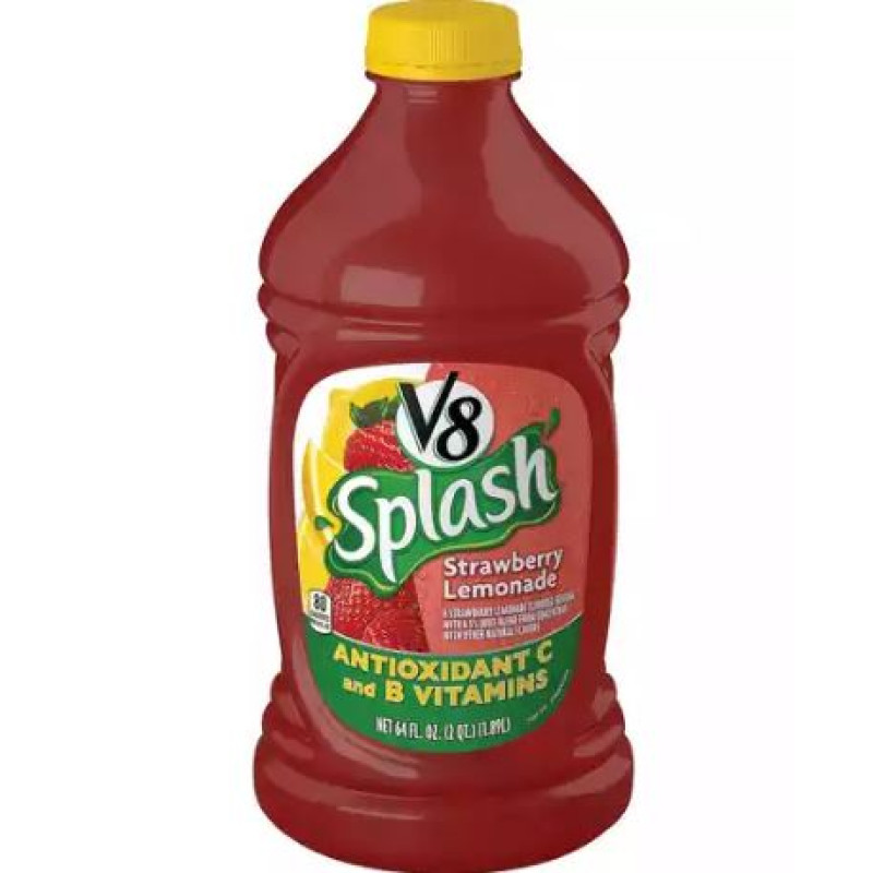V8® Splash® Strawberry Lemonade - Single Plastic Bottle V8® Splash® Strawberry Lemonade - Single Plastic Bottle