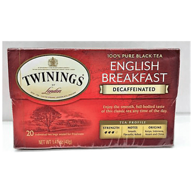 Twinings of London Classics Decaffeinated English Breakfast Tea