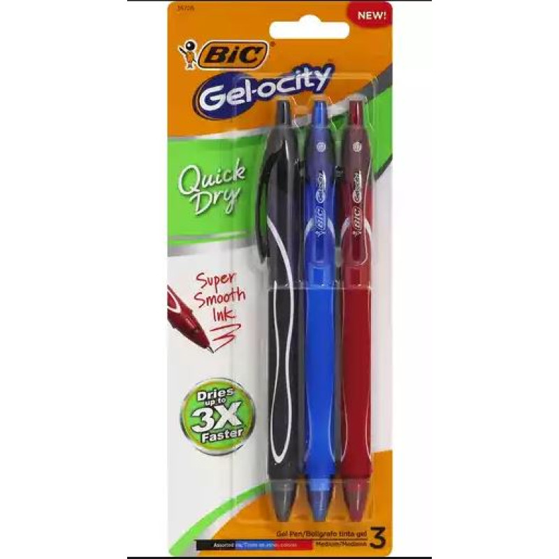 Bic Gelocity Quick Dry Super Smooth Ink Pens