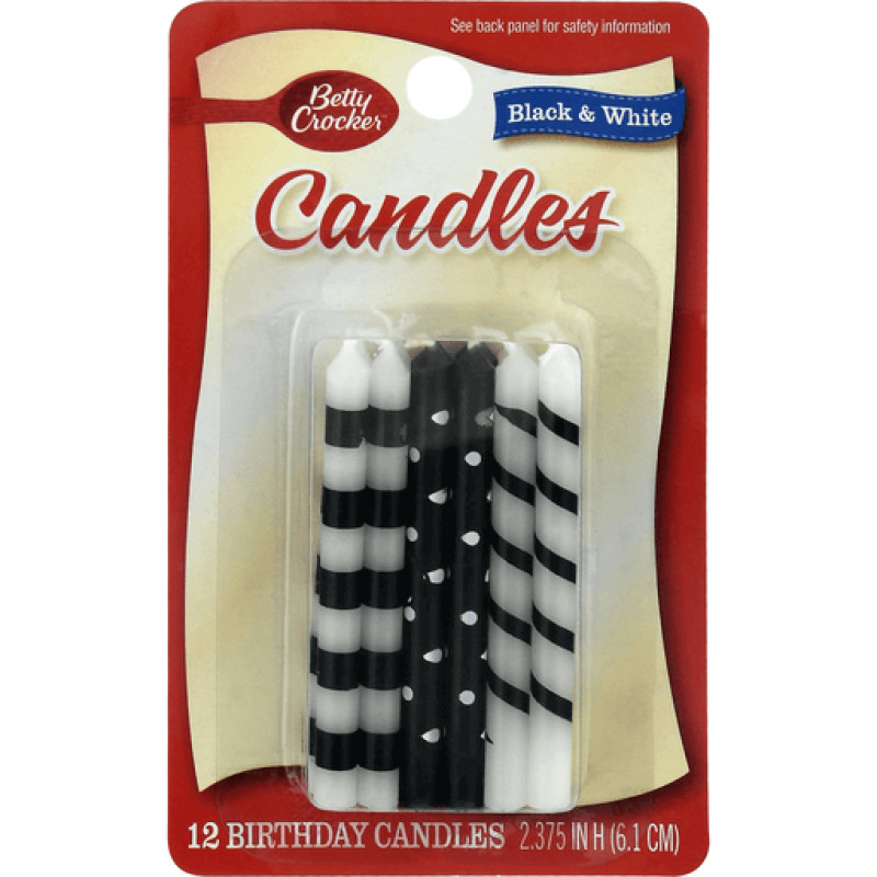 Betty Crocker Candle - Black and White