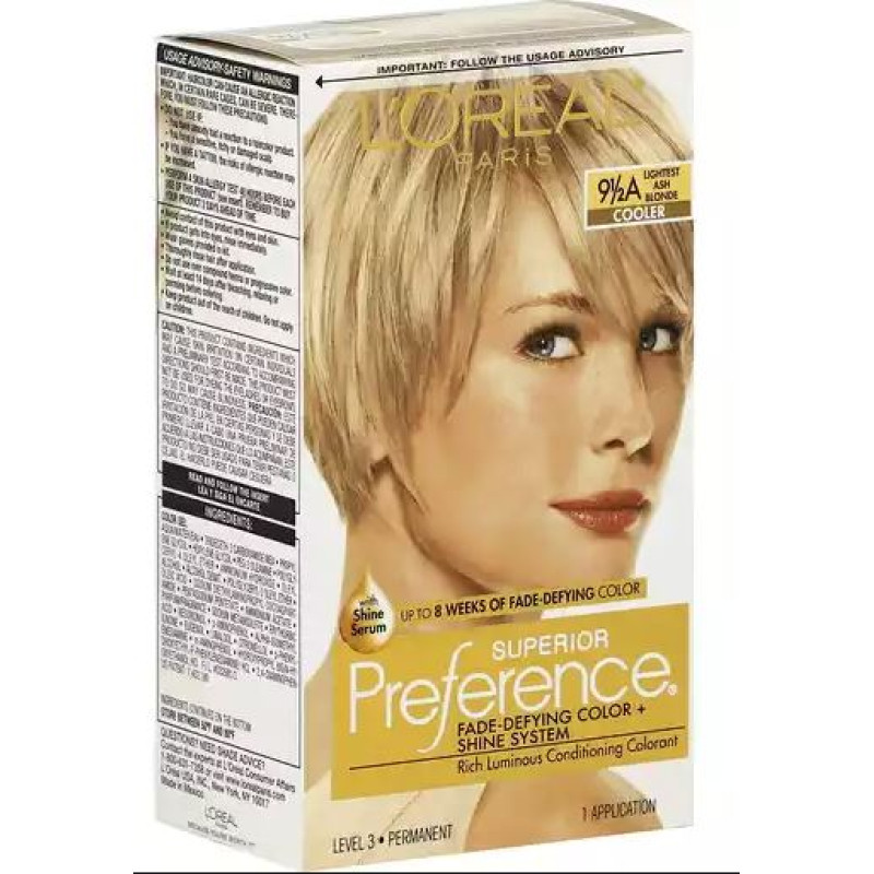 L'Oreal® Paris Cooler 9-1/2A Lightest Ash Blonde Hair Color L'Oreal® Paris Cooler 9-1/2A Lightest Ash Blonde Hair Color