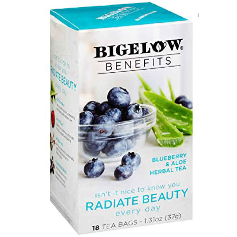 Bigelow Benefits Blueberry and Aloe Herbal Tea Bigelow Benefits Blueberry and Aloe Herbal Tea