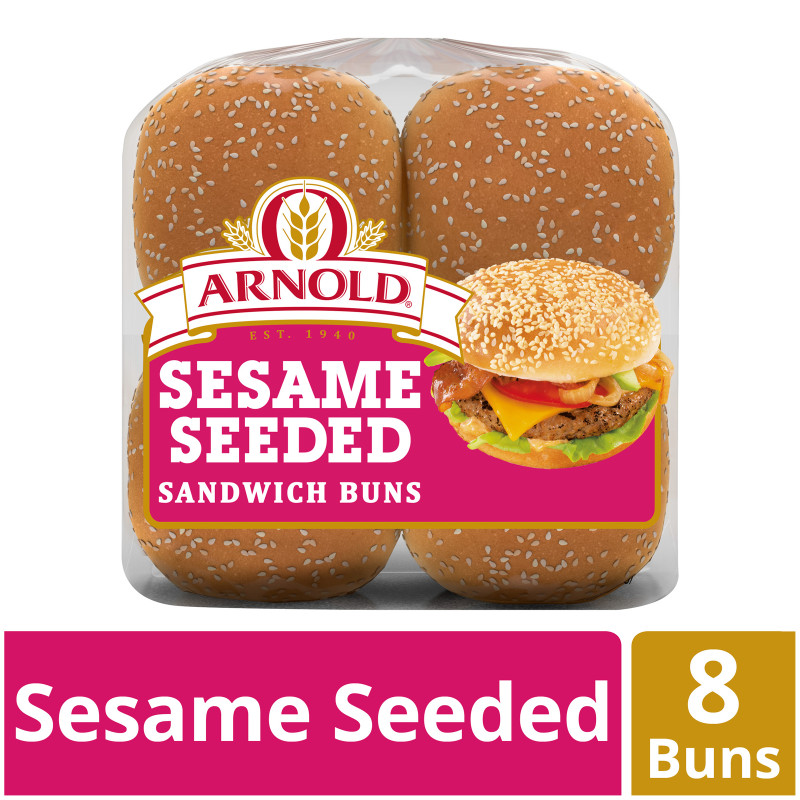 Arnold Sesame Seeded Sandwich Buns, 8 Buns, 16 oz