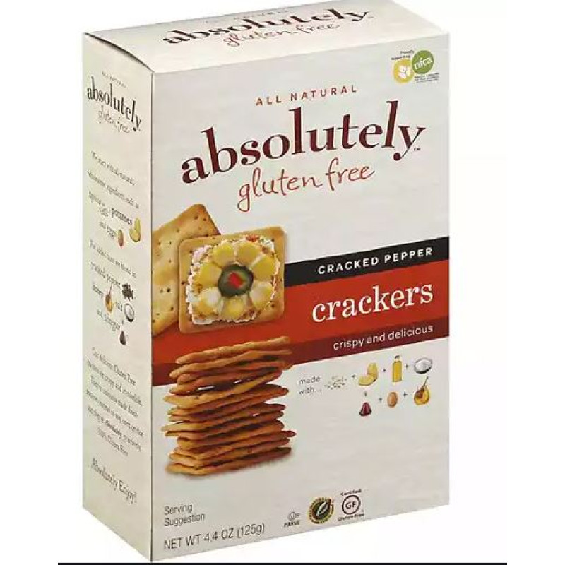 Absolutely Gluten Free Crackers - Cracked Pepper Absolutely Gluten Free Crackers - Cracked Pepper