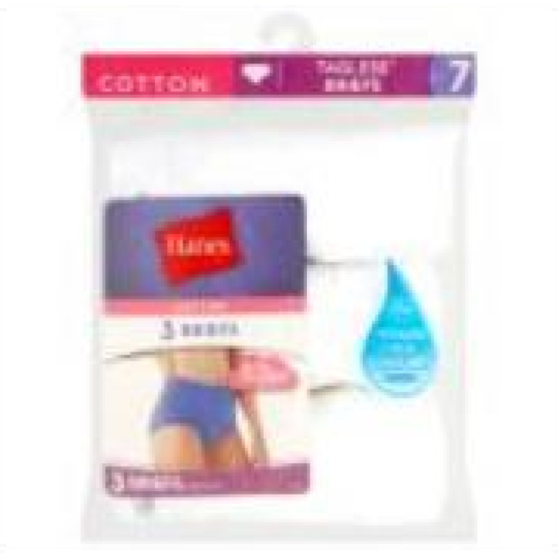 Hanes Ladies Briefs - Size 8, White