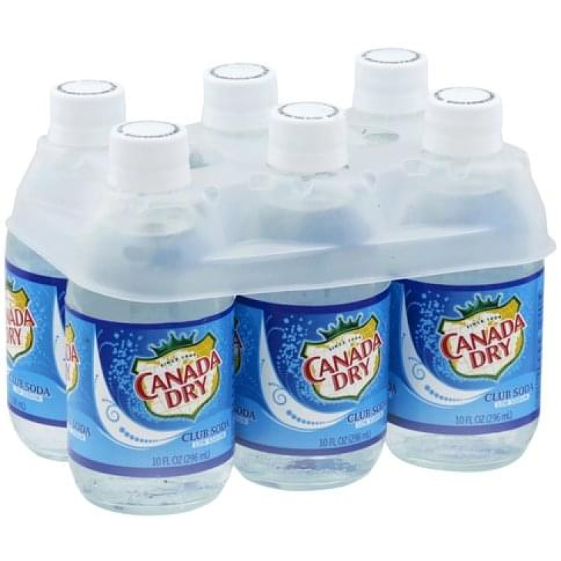 Canada Dry Club Soda - 6 Pack Glass Bottles Canada Dry Club Soda - 6 Pack Glass Bottles