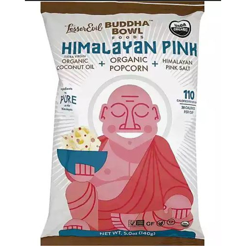LesserEvil Organic Himalayan Pink Salt Popcorn LesserEvil Organic Himalayan Pink Salt Popcorn