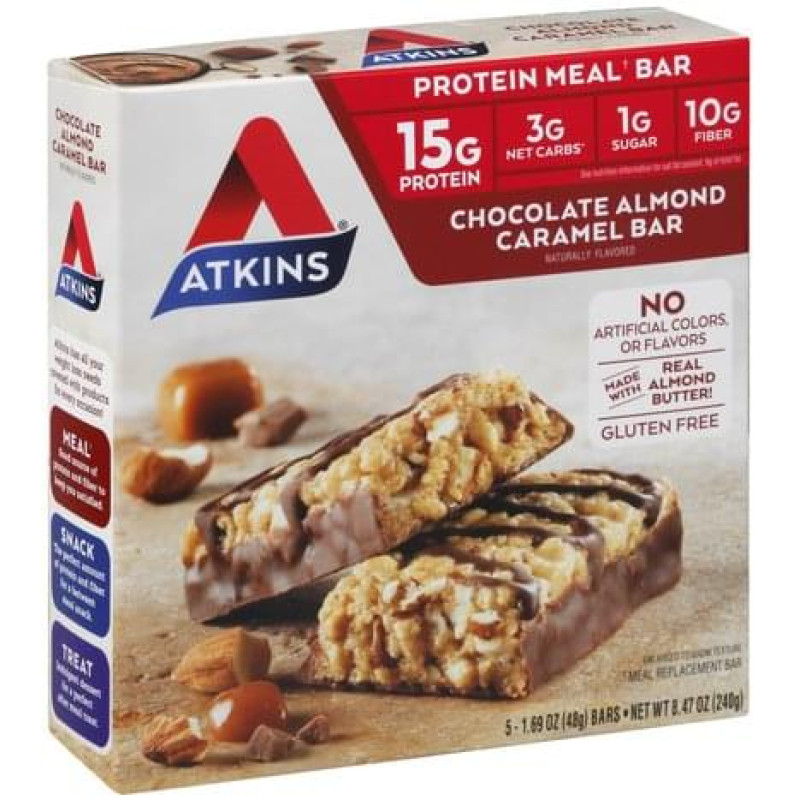 Atkins Chocolate Almond Caramel Bar - 5 Pack Atkins Chocolate Almond Caramel Bar - 5 Pack