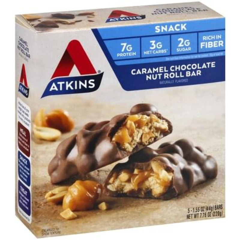 Atkins Advantage Bar Caramel Chocolate Nut Roll Atkins Advantage Bar Caramel Chocolate Nut Roll
