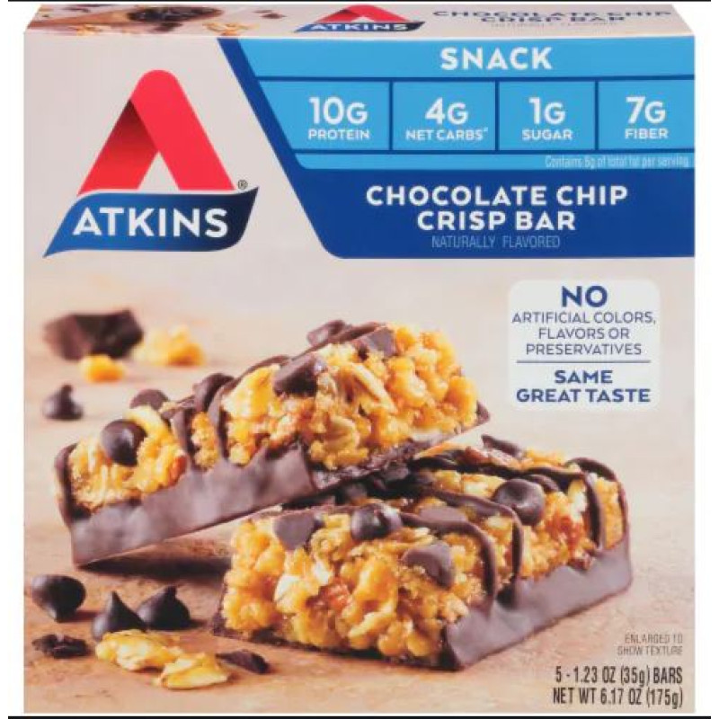 Atkins Crisp Bar - Day Break Chocolate Chip Atkins Crisp Bar - Day Break Chocolate Chip
