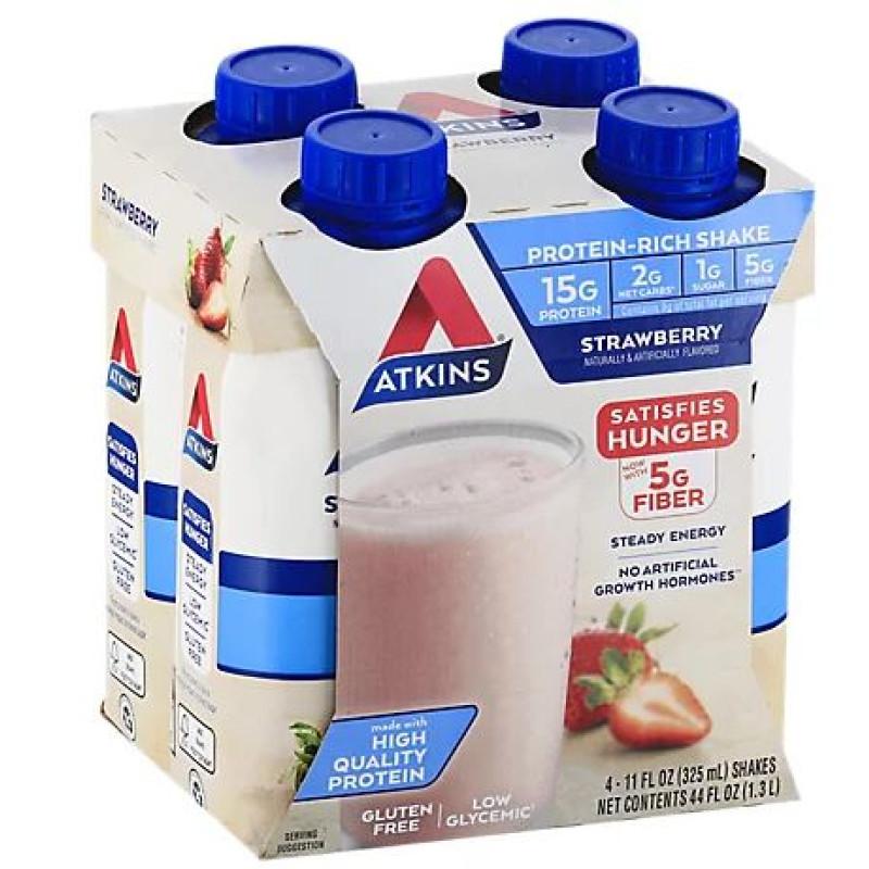 Atkins Advantage Shakes - Strawberry Flavored Atkins Advantage Shakes - Strawberry Flavored