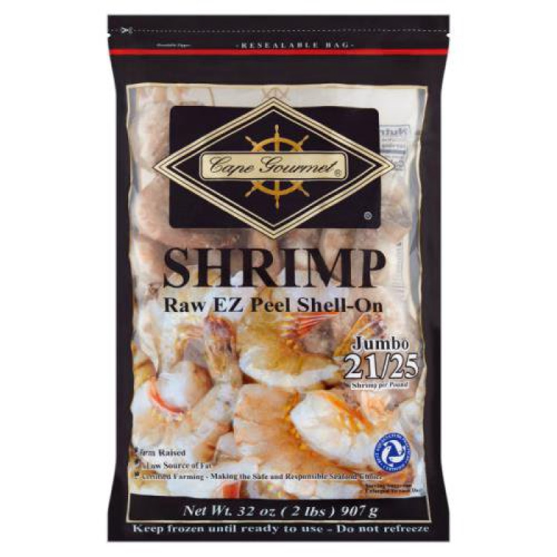 Cape Gourmet Shrimp, Jumbo Raw EZ Peel Shell-On Cape Gourmet Shrimp, Jumbo Raw EZ Peel Shell-On