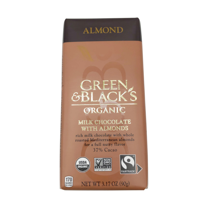 Green & Black's Organic Milk Chocolate with Almonds Green & Black's Organic Milk Chocolate with Almonds