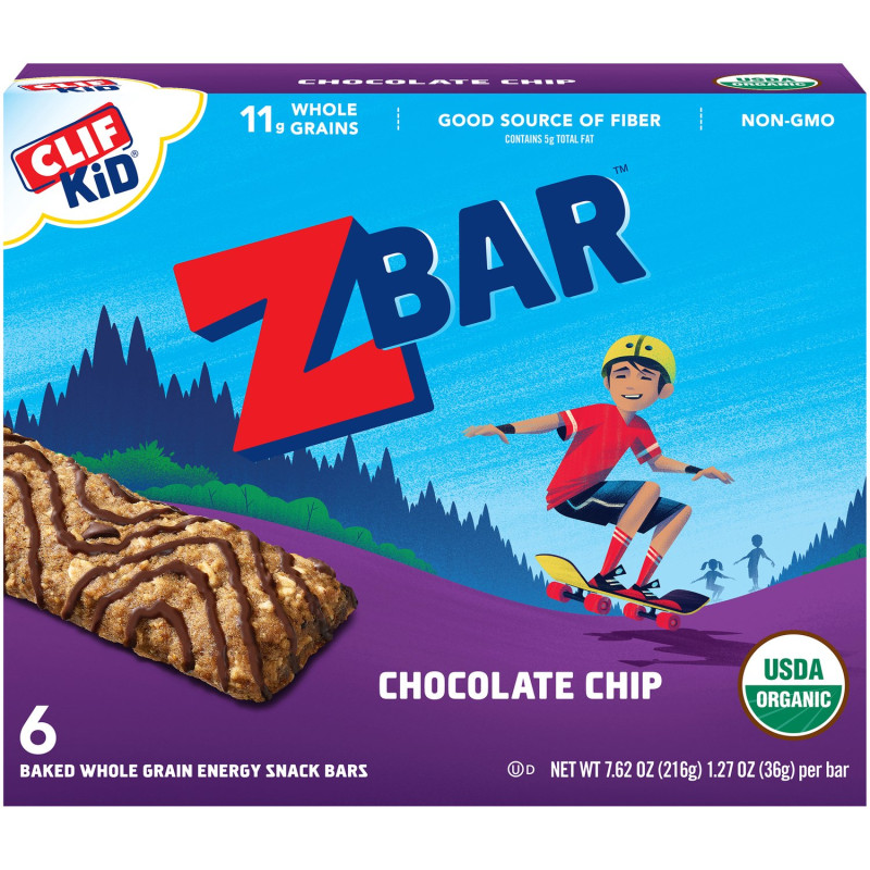 Clif Kid Organic Chocolate Chip Baked Energy Bars ZBar Clif Kid Organic Chocolate Chip Baked Energy Bars ZBar