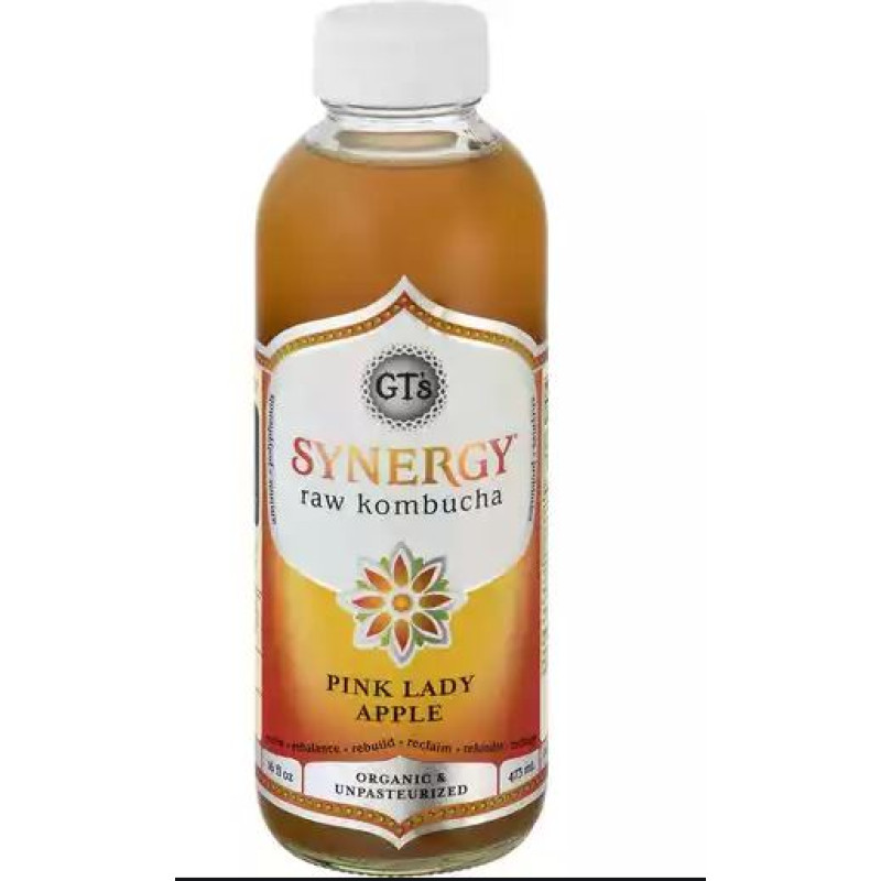 GT's Synergy Organic Kombucha - Pink Lady Basil
