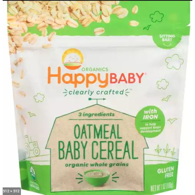Happy Baby Organics Clearly Crafted Oatmeal Baby Cereal Happy Baby Organics Clearly Crafted Oatmeal Baby Cereal