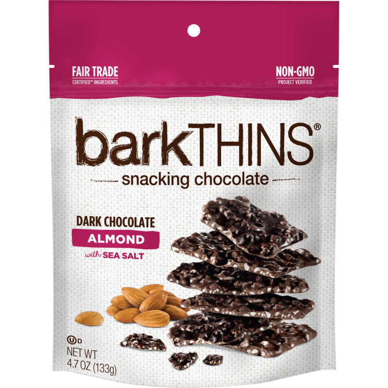 Bark Thins Fair Trade Almond & Sea Salt Dark Chocolate Bark Thins Fair Trade Almond & Sea Salt Dark Chocolate