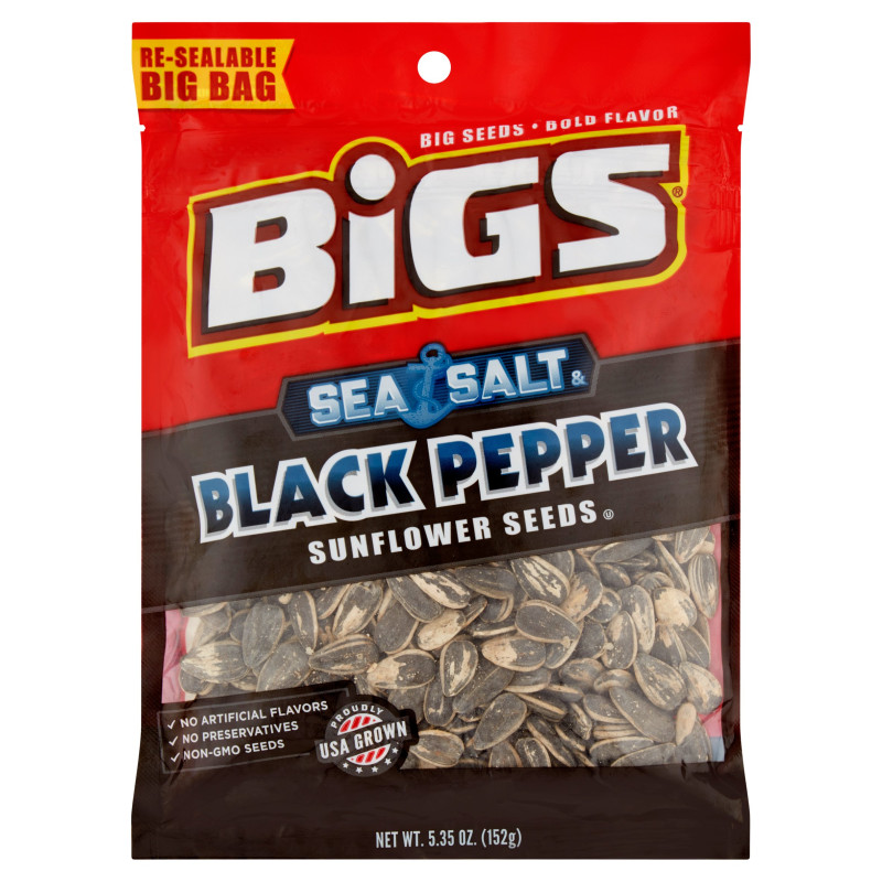 Bigs Sunflower Seeds Salt & Pepper Sunflower Seeds Bigs Sunflower Seeds Salt & Pepper Sunflower Seeds