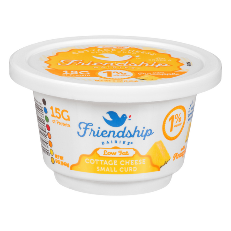 Friendship Dairies 1% Cottage Cheese - Pineapple Fruit on the Bottom